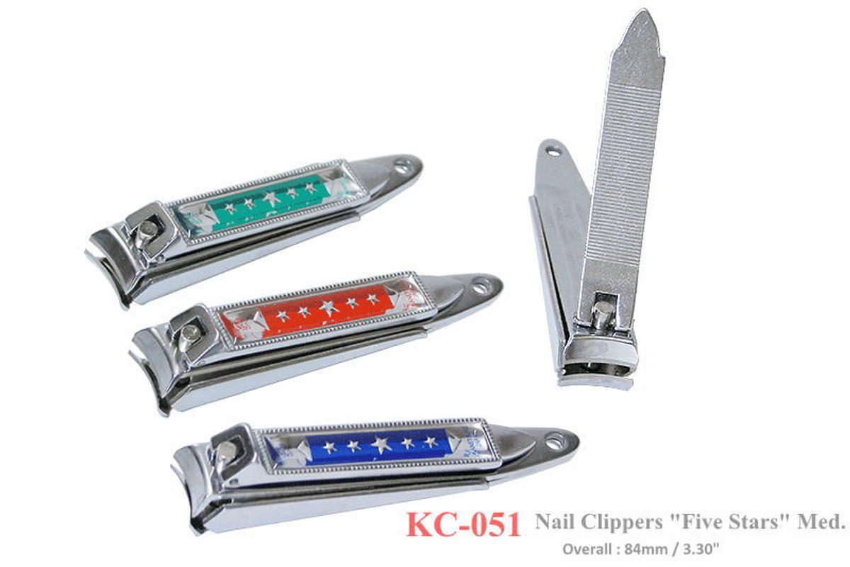 KC-051 Medium Stainless Steel 84mm Red Nail Clippers