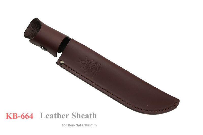 KB-666 Ken-Nata 120mm Leather Fixed Blade Hunting Knife Sheath