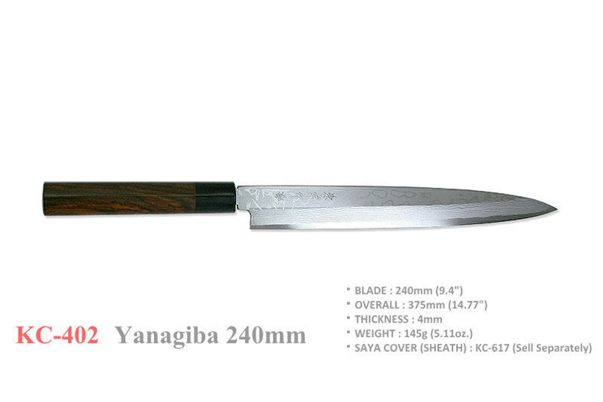KC-402 Yanagiba White Steel 240mm Kitchen Cutlery Knife KC-402 Yanagiba White Steel 240mm Kitchen Cutlery Knife