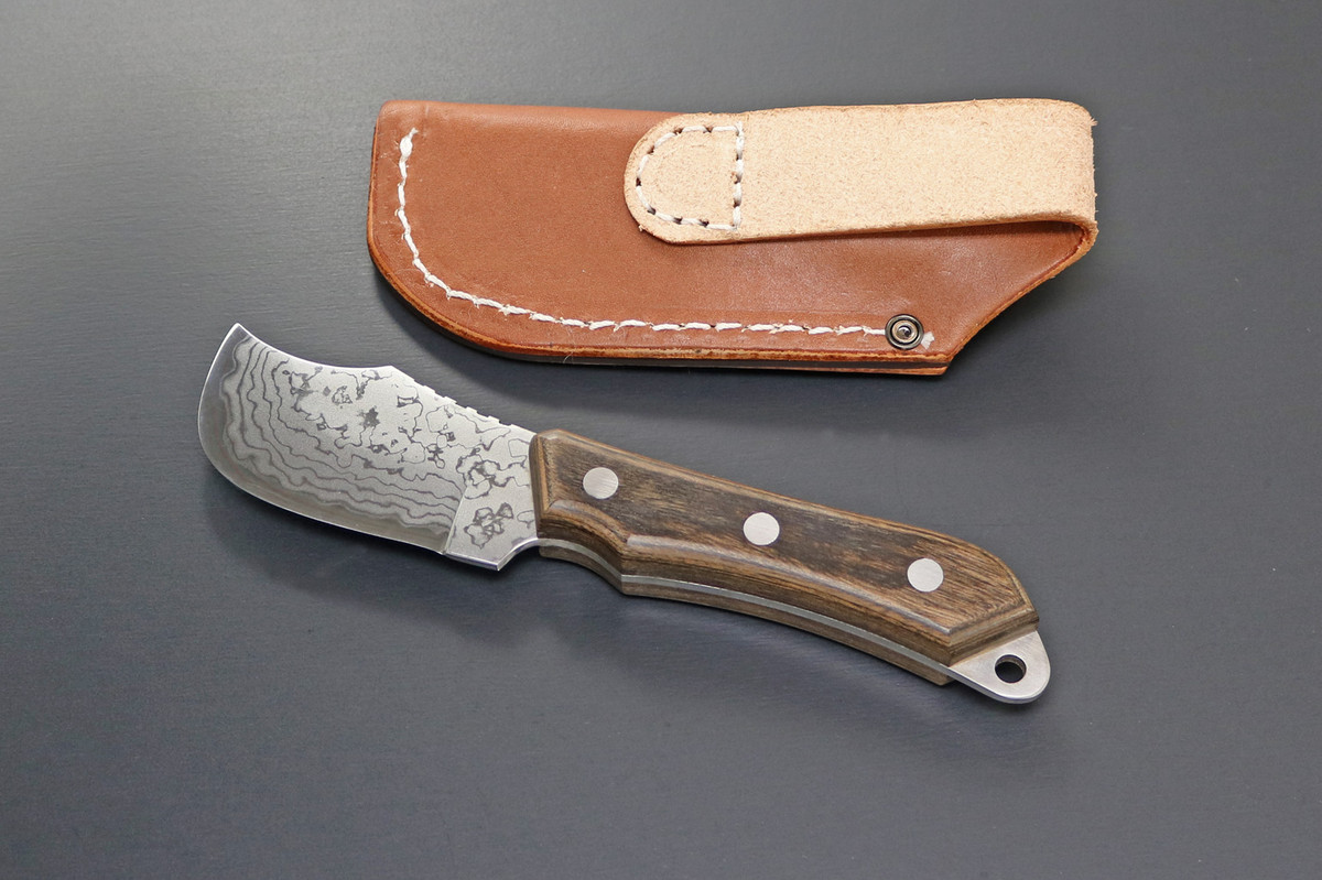 KB-269 Seseragi 2 Drop Damascus Blue Steel 70mm Field Knife