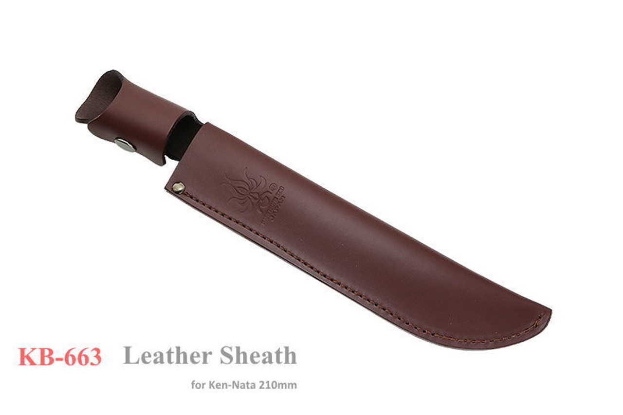 KB-663 Ken-Nata 210mm Leather Fixed Blade Hunting Knife Sheath