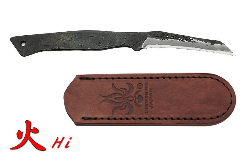 KB-422 Hi White Steel 65mm One-Piece Field Knife Rough Hammered