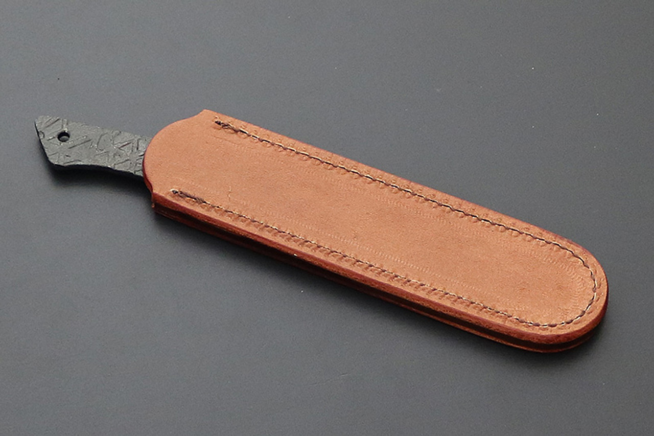 KB-422 Hi White Steel 65mm One-Piece Field Knife Rough Hammered Finish