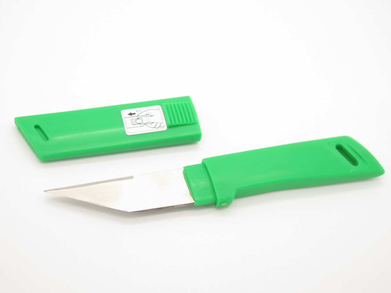keitoshi KB-614 420J Stainless Steel 40mm Green Kiridashi Knife - Kanetsune USA