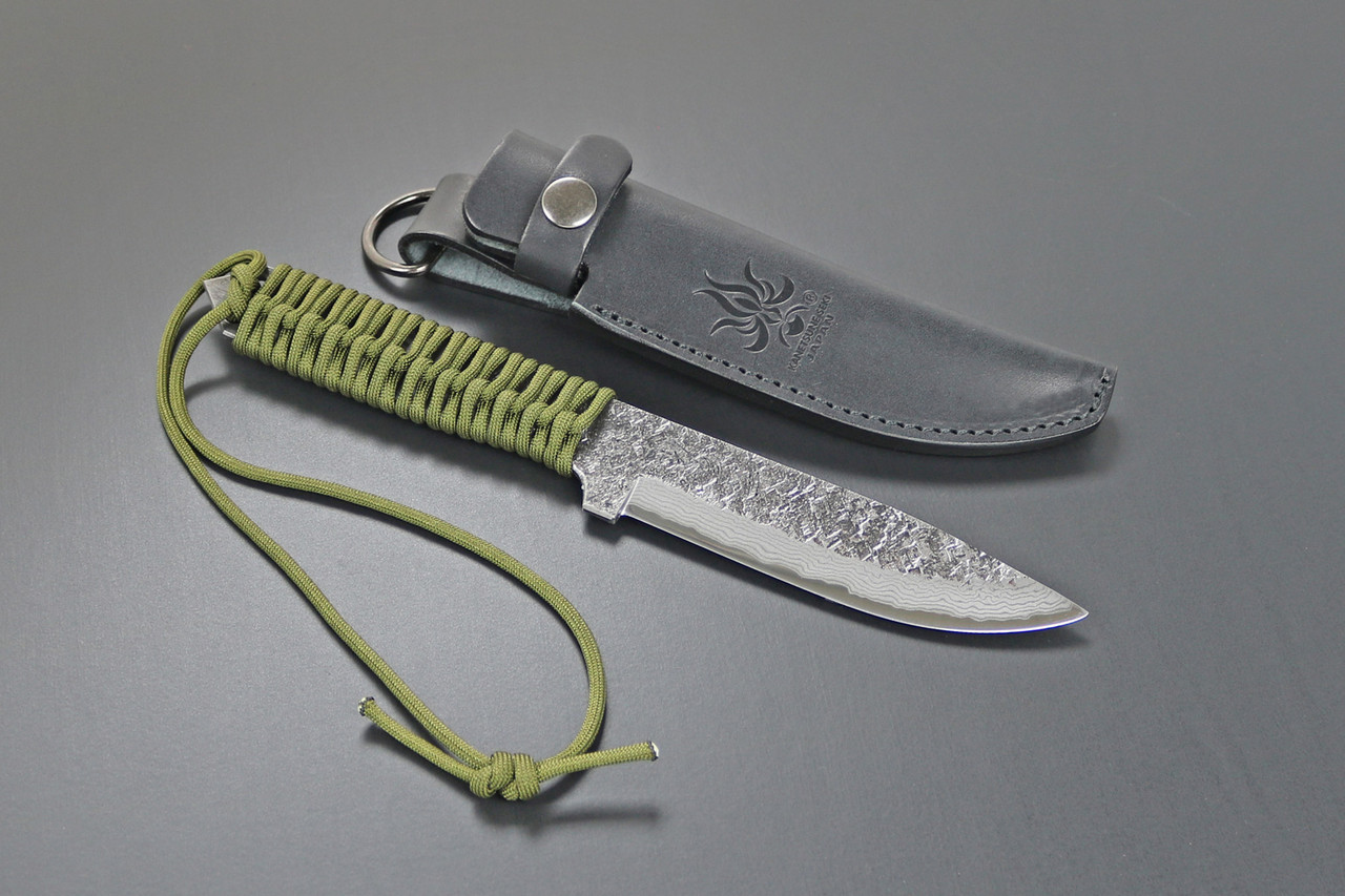 Kanetsune Seki Japan KB-280 Karasu Blue Steel 125mm Paracord
