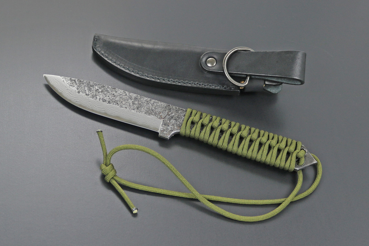 Kanetsune Seki Japan KB-280 Karasu Blue Steel 125mm Paracord Hunting Field Knife