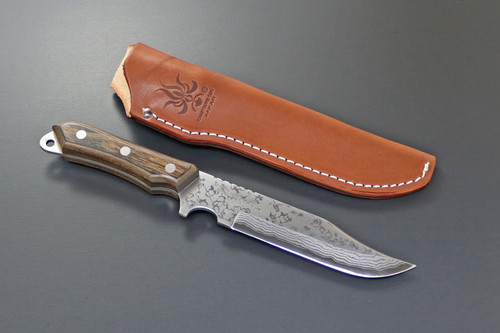 KB-268 Seseragi Clip Damascus Blue Steel 125mm Field Knife