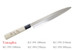 KC-591 Yanagiba Stainless Steel 180mm Kitchen Cutlery Knife