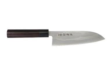 KC-462 Santoku Blue Steel Damascus 165mm Kitchen Cutlery Knife