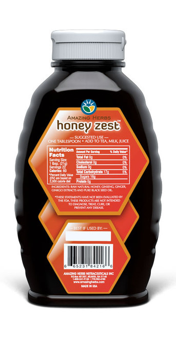 HoneyZest Energizing Honey - 16oz - Authentic Statements