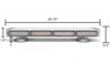 Mirage 20 TIR LED Mini Light Bar front dimensions showing 20 inch compact emergency warning light bar size