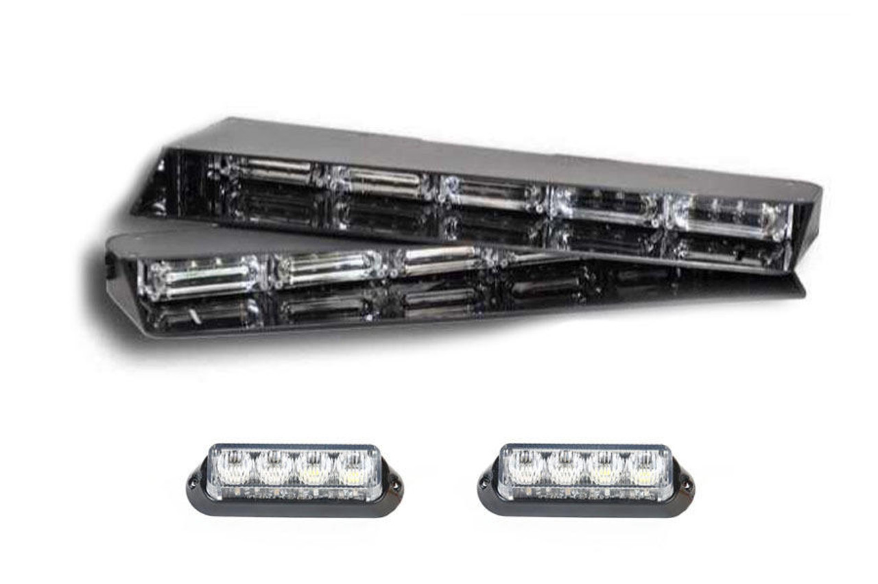 Stealth 4 Linear Visor Light Bar with 1 Pair of Undercover 4