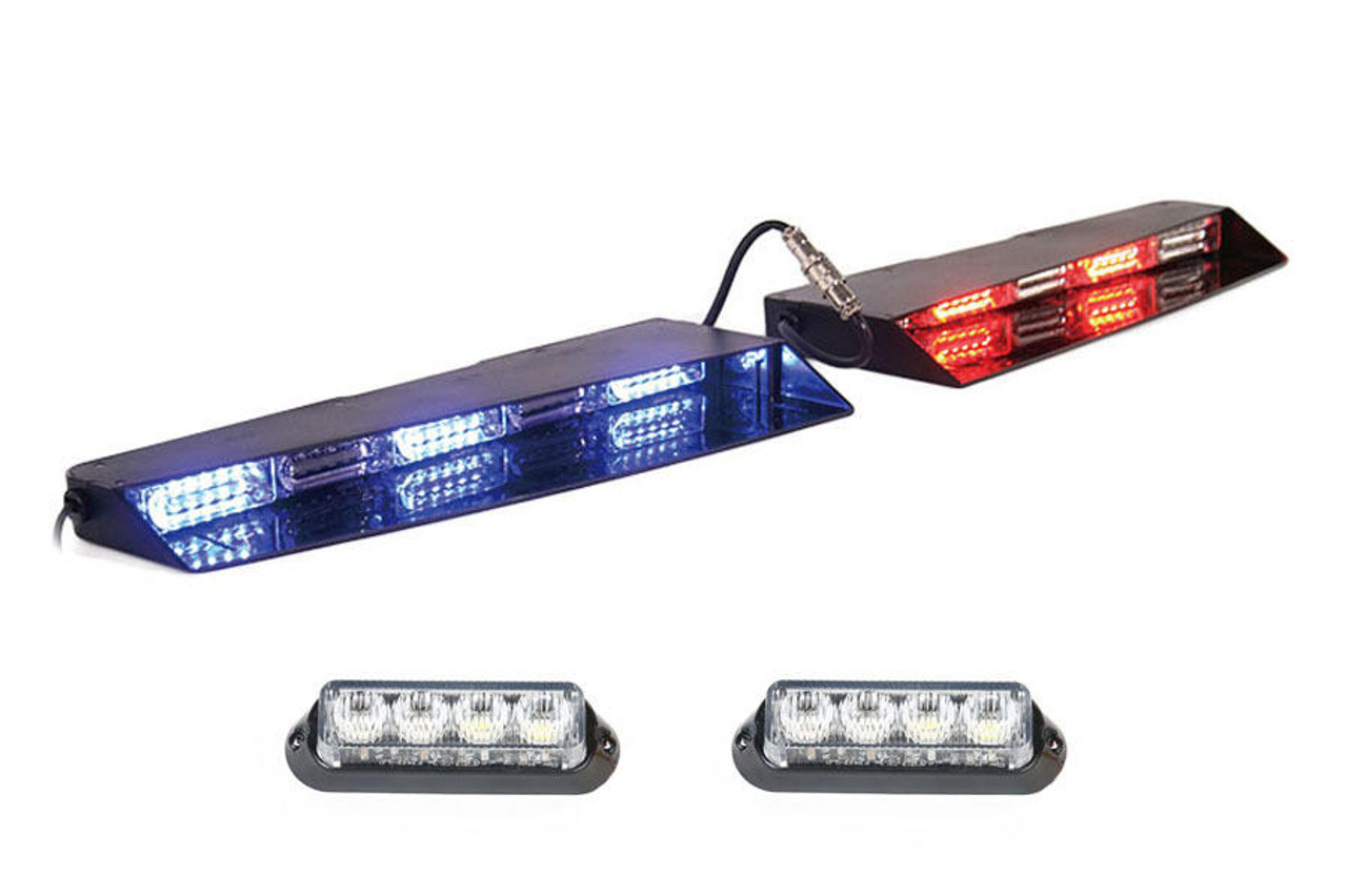 Stealth Commander 9 Linear LED Visor Light Bar with 1 Pair of