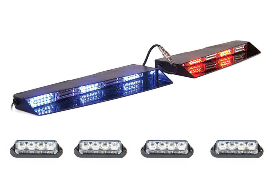 Stealth Commander 9 Linear LED Visor Light Bar with 2 Pairs of