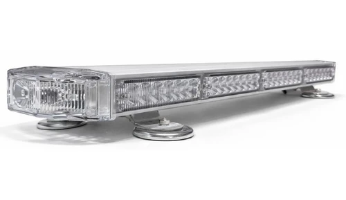 Mirage 20 LED mini light bar 45 degree angled view for emergency vehicle strobe and warning light use