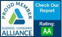Proud Member of the Business Consumer Alliance. Check our Report - We are rated AA
