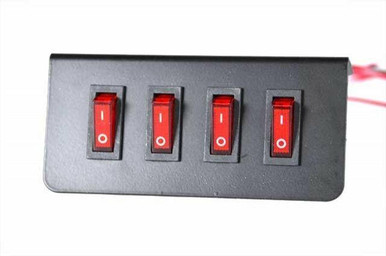 Quad Rocker Switch Plate For Emergency Vehicle Lighting