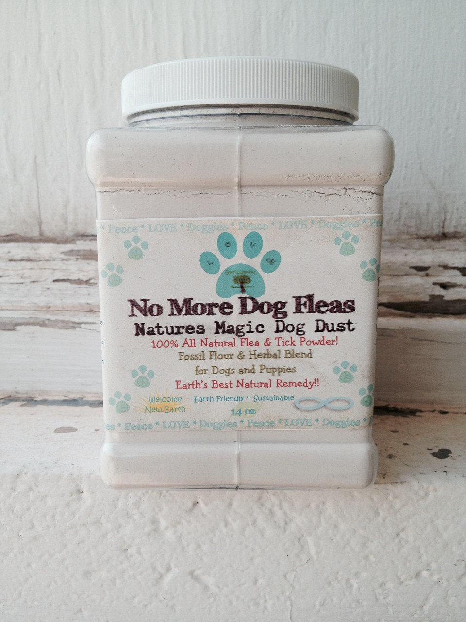 14 oz No More Dog Fleas 100 Natural Flea and Tick Powder Control