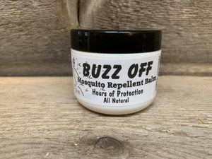 BUZZ OFF 100% natural deet free mosquito and flying insect repellent.
2 oz balm BUZZ OFF 100% natural deet free mosquito and flying insect repellent.
2 oz balm