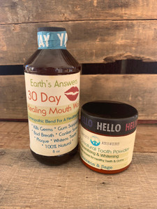 Cinnamon Sage Tooth Powder & Herbal Mouthwash Combo Cinnamon Sage Tooth Powder & Herbal Mouthwash Combo