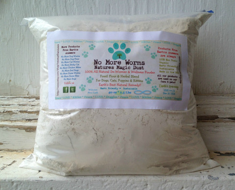 Worm Powder 2 LB Bulk No More Dog or Cat Worms 100% Organic Natural Wormer and ...