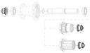 Zipp ZR1 11spd XDR Rear Hub Quick Release Axle End Cap Set