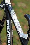 All Mountain Style Honeycomb MTB Frame Guard XL Clear/Ape