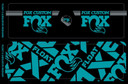 Fox Custom Fork and Shock Decal Kit 2021 Turquoise