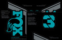 Fox Custom Fork and Shock Decal Kit 2021 Turquoise