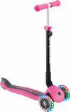 Globber Go Up Fold Plus Light Up Convertible Ride On Scooter Pink