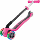 Globber Go Up Fold Plus Light Up Convertible Ride On Scooter Pink