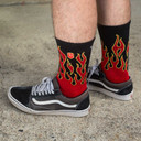 Fist Flaming Hawt Crew Socks Red/Black 2022