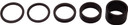 PRO 2/2.5/5/10/20mm 1-1/8" Alloy Fork Steerer Spacer Set Black