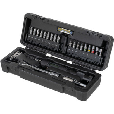 Black tool kit in hard case