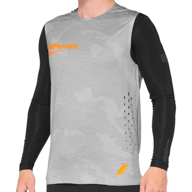100% R-Core Concept Sleeveless Jersey Grey Camo 2022