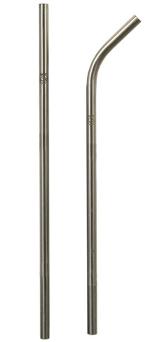 Silca Bent/Straight Titanium Drinking Straw Set Raw Titanium