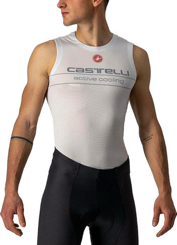 Castelli Active Cooling Sleeveless Base Layer Silver Grey
