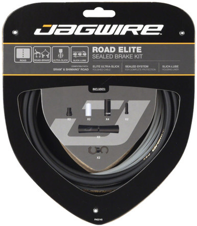 Jagwire Road Elite Sealed Brake Cable Kit Black for SRAM + Shimano