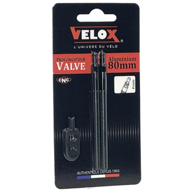 Velox Valve Extenders Black 80mm