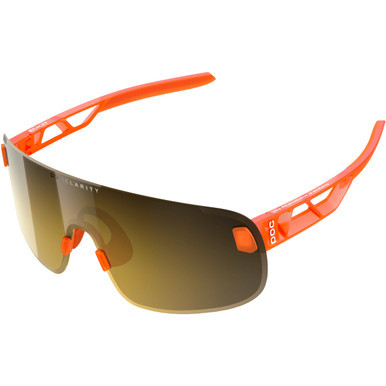 POC Elicit Glasses Fluo. Orange Translucent/Clarity Road/Partly Sunny Gold Lens