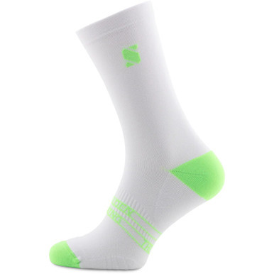 Sockeloen Running Socks White/Neon Green