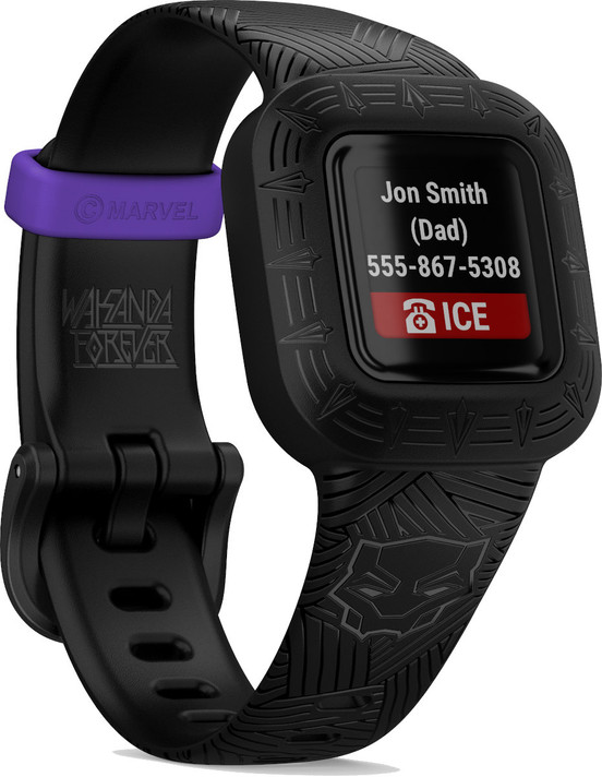 Garmin Vivofit jr.3 Adjustable Band Activity Tracker Black Panther