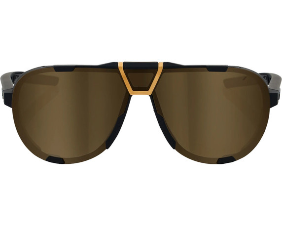 100% Westcraft Sunglasses Soft Tact Black (Soft Gold Mirror Lens)