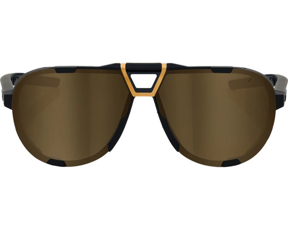 100% Westcraft Sunglasses Soft Tact Black (Soft Gold Mirror Lens)