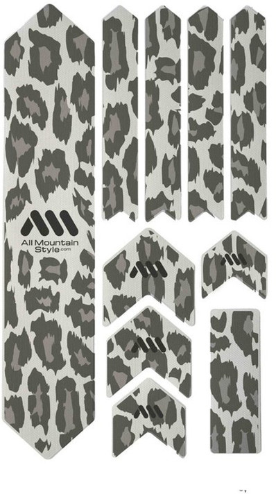 All Mountain Style Honeycomb MTB Frame Guard XL Clear/Cheetah