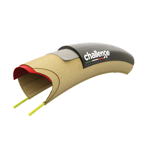 Challenge Strada Pro 700x25c Open Tubular Road Tyre Black/Tan