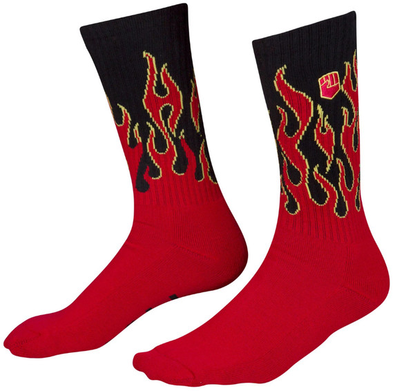 Fist Flaming Hawt Crew Socks Red/Black 2022