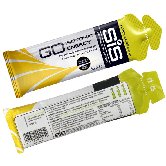 SIS GO Isotonic Energy Gels Lemon Lime 60ml (6 Pack)