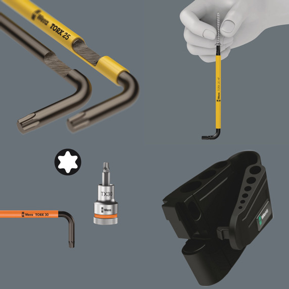 Wera 967/9 Torx 1 HF L-Key Set BlackLaser Multicolour