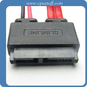 13 SLIMLINE SATA CABLE WITH LP4 0.5 METER 19 INCHES 13SATASL05M Cpu